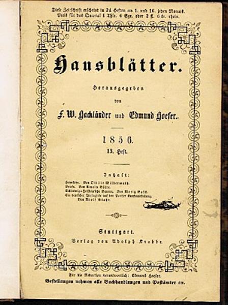 Hausblätter; 1856/ 13. Heft