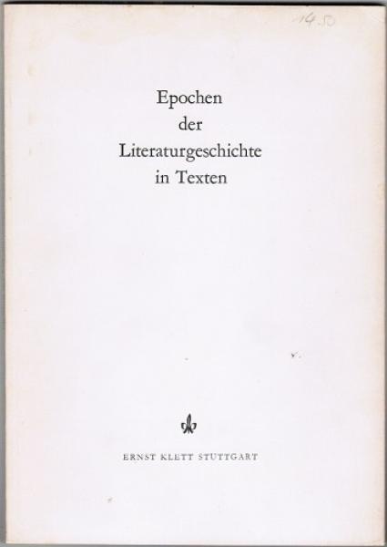 Epochen der Literaturgeschichte in Texten. Lehrerband