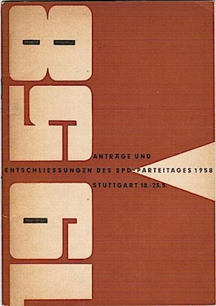 Anträge und Entschliessungen des SPD-Parteitages 1958