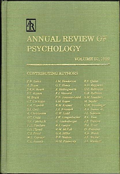 Annual Review of Psychology; Vol. 50, 1999