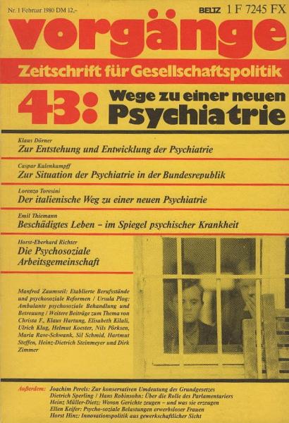 Vorgänge. Zeitschrift für Gesellschaftspolitik. Nr. 43: Wege zu einer neuen Psychiatrie.