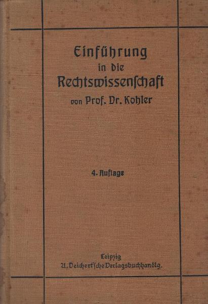 Einführung in die Rechtswissenschaft.
