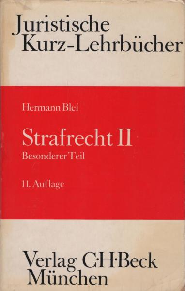 Strafrecht; Teil: 2., Besonderer Teil