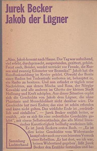 Jakob, der Lügner : Roman