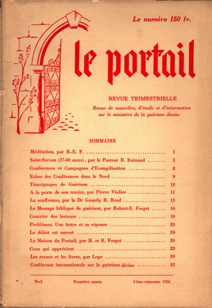 Le Portail ; Primére année , No 2. 2éme trimestre 1956