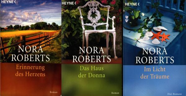 3 Bücher: Erinnerung des Herzens ; Das Haus der Donna ; Im Licht der Träume