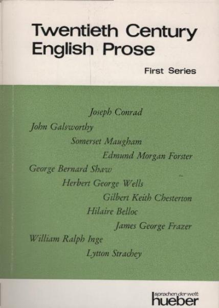 Twentieth century English prose, Teil: Series 1.
