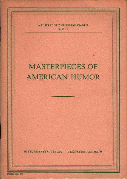 Masterpieces of American humor