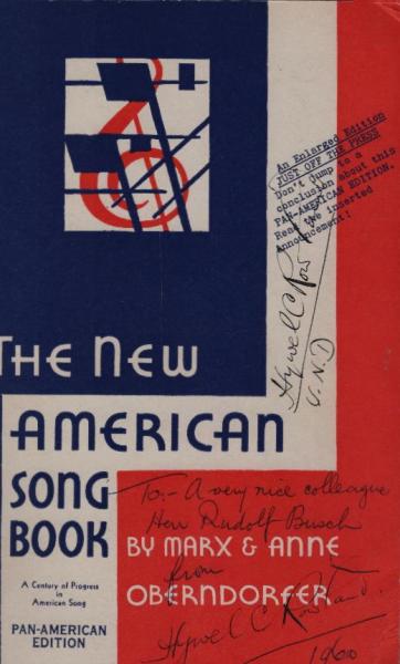 The new American song book : (A century of progress in American song)