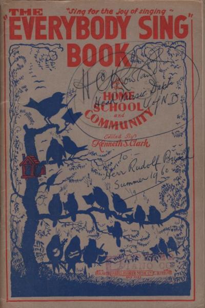 The "Everybody sing" book. A real American collection of songs for group singing in the school, home and community ; including a wealth of traditional favorites, hymns and carols, negro spirituals, "close harmony" numbers, old time popular songs, sailors'