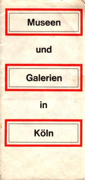 Museen und Galerien in Köln