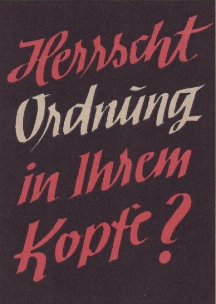 [Denk- und Lehrspiel "Kultur-Mosaik"] : Herrscht Ordnung in Ihrem Kopfe? [Werbeschrift, Faltblatt]