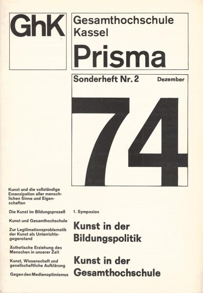Prisma : die Zeitschrift der Gesamthochschule Kassel (GhK) ; Sonderheft Nr. 2, Dezember 1974