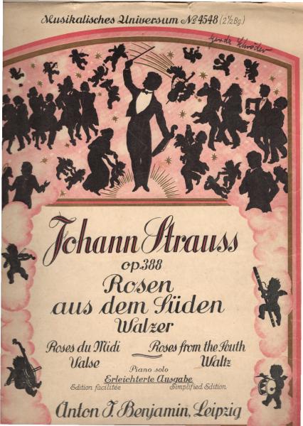 Johann Strauss : Rosen aus dem Süden : Piano Solo.