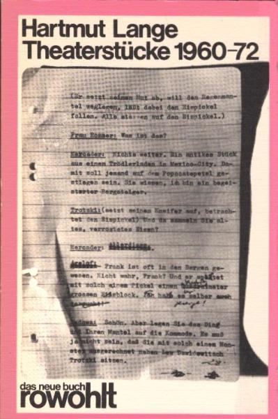 Theaterstücke : 1960 - 72 / Hartmut Lange