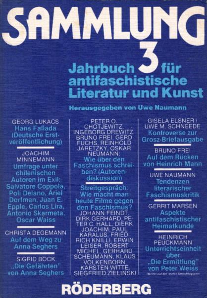 Sammlung : Jahrbuch für antifaschistische Literatur und Kunst 3.