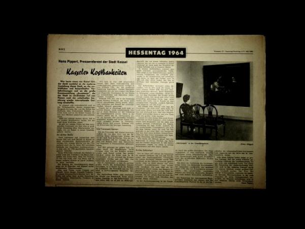 Hessentag 1964 / Zeitungsblatt aus : Niederhessische Zeitung (NHZ), Juli 1964.