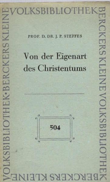 Von der Eigenart des Christentums