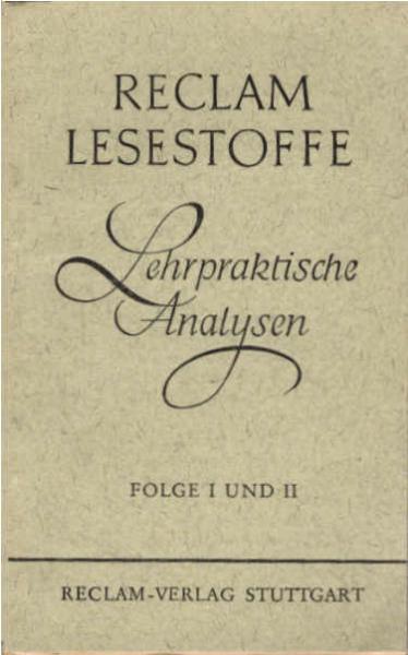 Lehrpraktische Analysen ; Teil : Folge 1 und 2