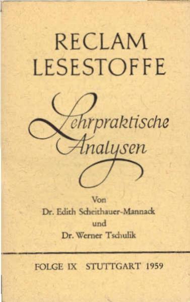 Lehrpraktische Analysen ; Teil : Folge 9