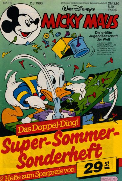 Walt Disneys Micky Maus; Nr. 32 : Das Doppel - Ding! Super - Sommer - Sonderheft. 2 Hefte.