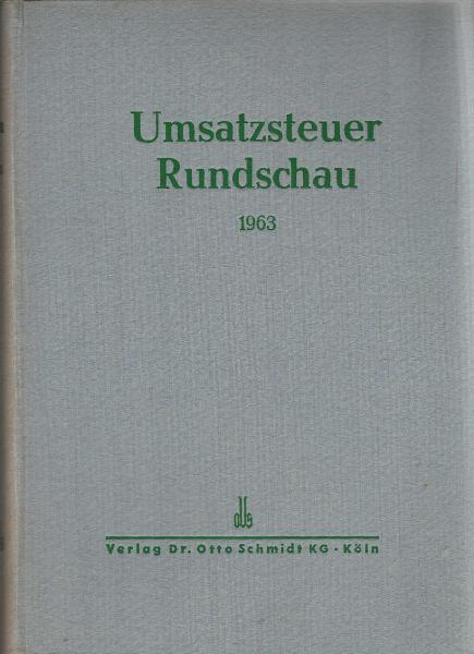 Umsatzsteuer-Rundschau; 12. Jahrgang 1963