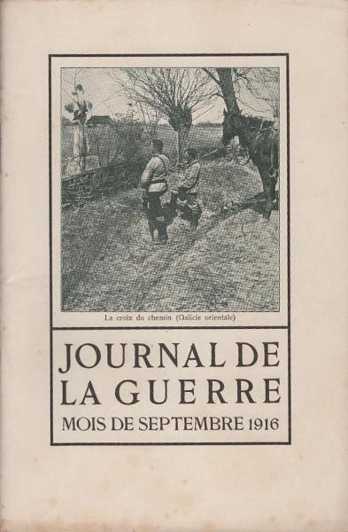 Journal de la guerre. Mois De September 1916.