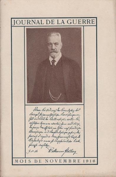 Journal de la guerre. Mois De Novembre 1916.