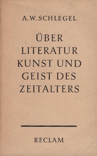 Über Literatur, Kunst und Geist des Zeitalters.