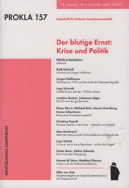 Der blutige Ernst: Krise und Politik.