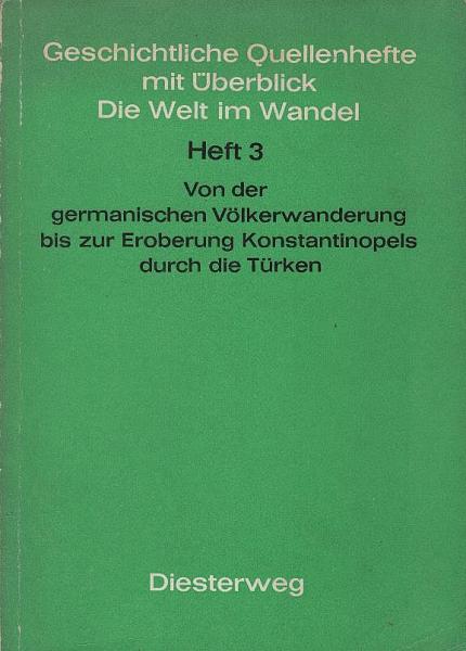 Von der germanischen Völkerwanderung bis zur Eroberung Konstantinopels durch die Türken.