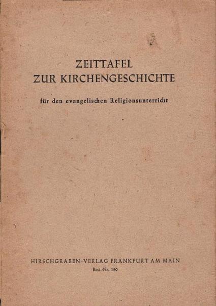 Zeittafel zur Kirchengeschichte für den evangelischen Religionsunterricht.