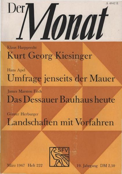Der Monat. Eine internationale Zeitschrift. Heft 222.
