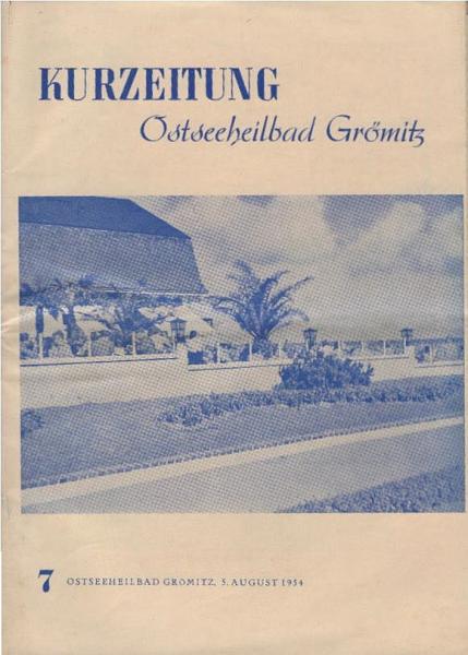 Kurzeitung Ostseeheilbad Grömitz. Nr. 7, 5. August 1954.