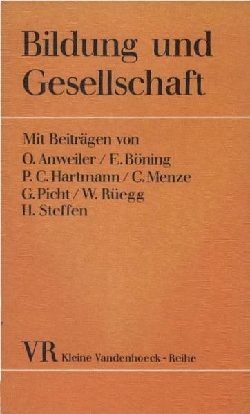 Bildung und Gesellschaft : Zum Bildungsbegriff von Humboldt bis z. Gegenwart.
