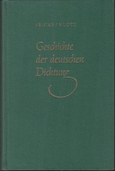 Geschichte der deutschen Dichtung.