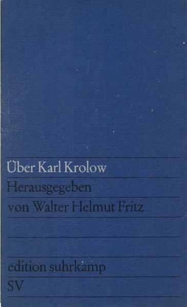 Über Karl Krolow.