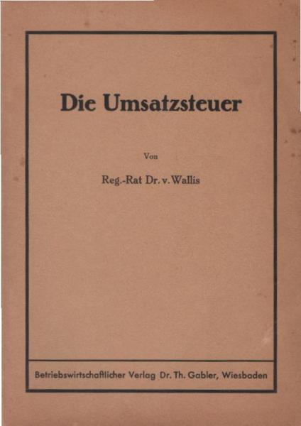 Die Umsatzsteuer.
