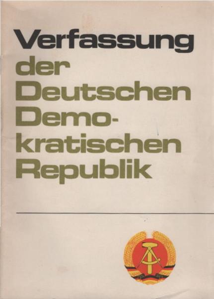 Verfassung der Deutschen Demokratischen Republik.