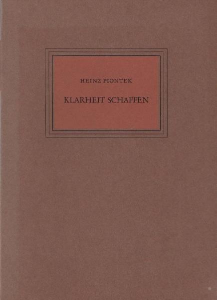 Klarheit schaffen.