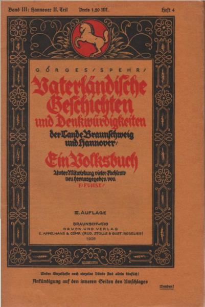 Vaterländische Geschichten und Denkwürdigkeiten der Lande Braunschweig und Hannover; Band III: Hannover II. Teil, Heft 4.