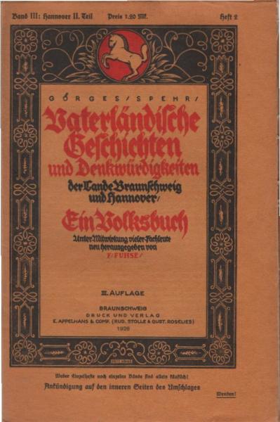 Vaterländische Geschichten und Denkwürdigkeiten der Lande Braunschweig und Hannover; Band III: Hannover II. Teil, Heft 2.