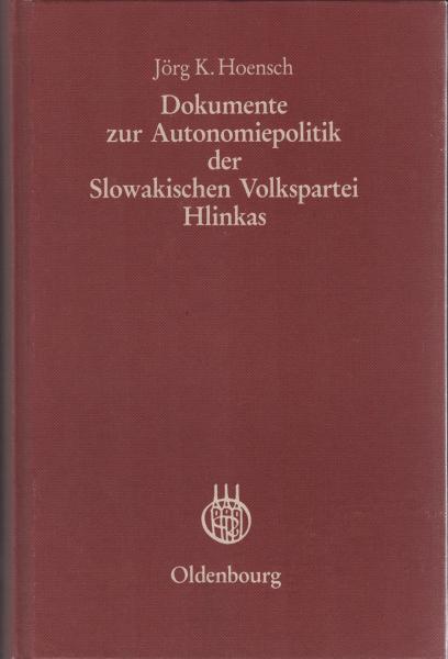 Dokumente zur Autonomiepolitik der Slowakischen Volkspartei Hlinkas.
