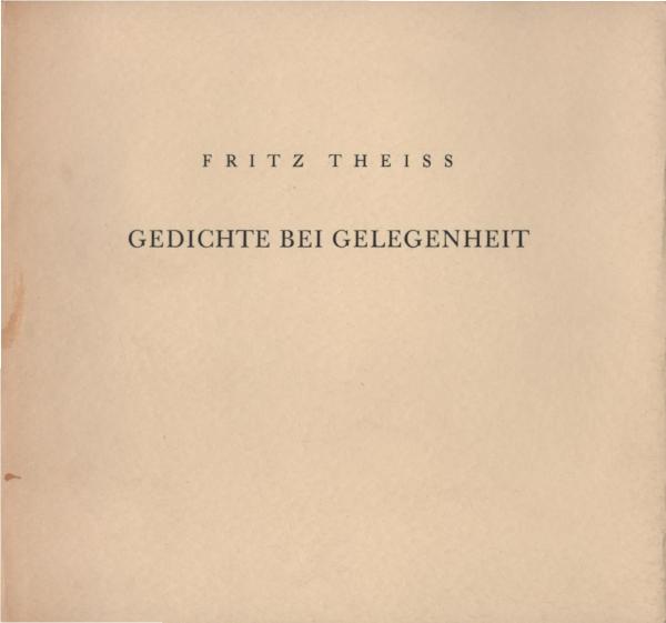 Gedichte bei Gelegenheit.