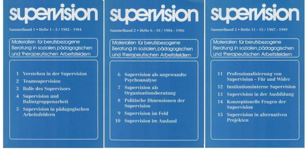 Supervision : Materialien für berufsbezogene Beratung in sozialen, pädagogischen und therapeutischen Arbeitsfeldern ; Sammelbände 1-3