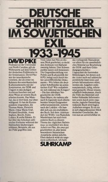 Deutsche Schriftsteller im sowjetischen Exil : 1933 - 1945.