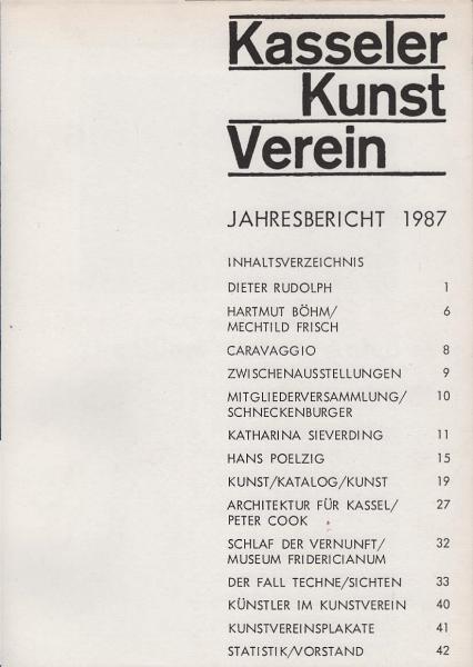 Jahresbericht 1987