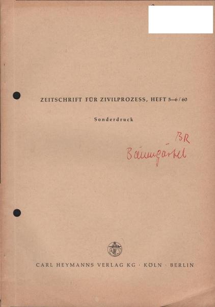 Das Verfahren der ordentlichen Gerichte in öffentlich - rechtlichen Streitsachen [Sonderdr.]