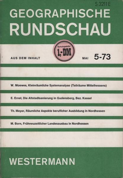 Geographische Rundschau. Heft 5, Mai 1973, Jahrgang 25.