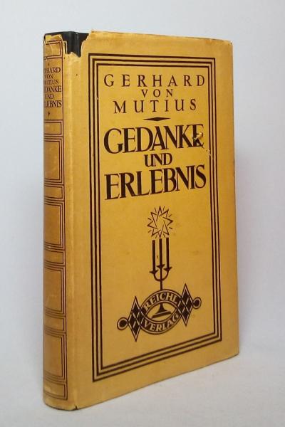 Gedanke und Erlebnis : Umriss e. Philosophie d. Wertes.